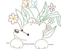 Stickdatei - Frühlingsfreunde Bär